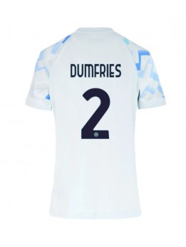 Billige Inter Milan Denzel Dumfries #2 Bortedrakt Dame 2025-26 Kortermet